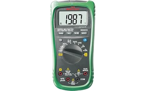 MASTECH MS8360C/E/F/G MS8361D Digital Multimeter DMM Inductance Capacitor hFE Tester AC/DC Voltage Current Ohm Meter with Temperature Diode Continuity Tester(MS8361D)