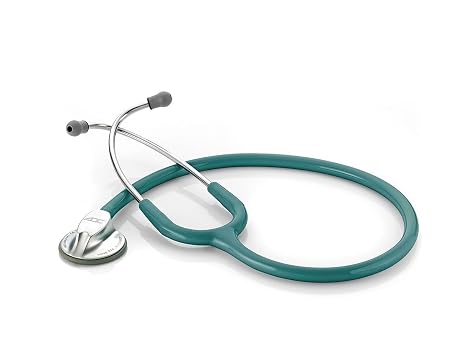 ADC Adscope 612 Lightweight Clinician Stethoscope, AFD Tunable Technology | Platinum Chestpiece, Zinc Alloy Chestpiece And Stainless Steel Binaural, 30 Inch Length, Brushed Finish, Teal