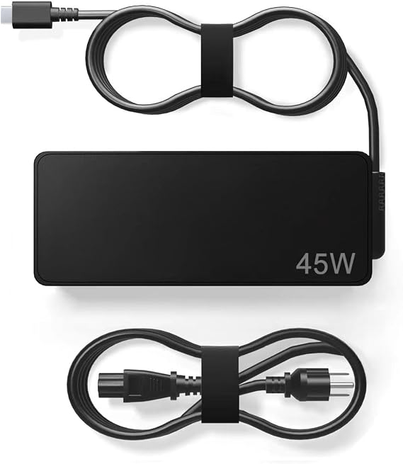 45Watt USB Type C AC Laptop Adapter Fit for Lenovo Chromebook C330 300e 100e 500e N23 Yoga, ThinkPad T480 T480s T580 Chromebook 2nd Gen MTK AST Type-C 20V 2.25A Laptop Power Charger (Lenovo 45W)