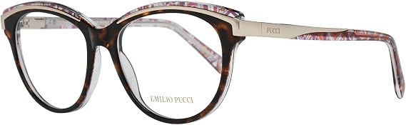 Emilio Pucci EP5038 Eyeglass Frames - Dark Havana Frame, 53 mm Lens Diameter EP503853052