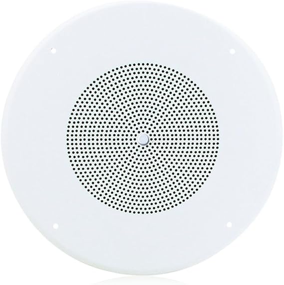AtlasIED 8" Dual Cone in-Ceiling Speaker with 25V/70V 5-Watt Transformer and 62-8 Baffle with Volume Control