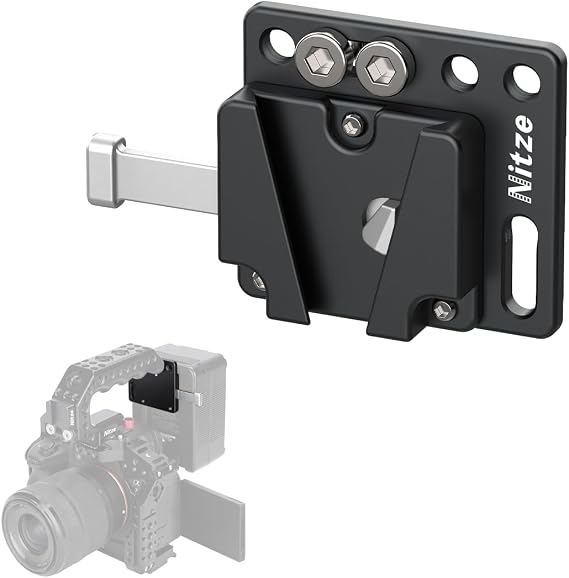 Nitze Mini V Mount Battery Plate, Aluminum Alloy V Mount Plate, with 1/4" Screws - N21C