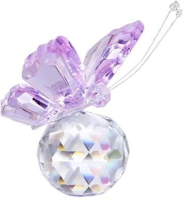 Crystal Butterfly Figurines Collectibles Art Glass Animals Table Decor Paperweight Souvenir Christmas Ornament Gift Butterfly Glass Statue
