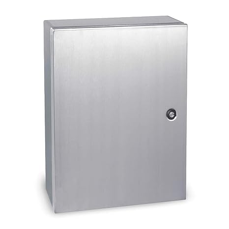 Wiegmann N412302408SSC N412SSC Ultimate Series NEMA 4/12 Single Door Wall-Mount Enclosure, 304 Stainless Steel, 30" x 24" x 8"