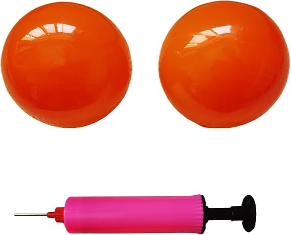 Franklin Method Smooth Ball Set – 4 inches Adjustable Firmness Massage Roller Balls for Back, Neck & Floor Therapy – Gentle Deep Muscle Relief for Sensitive Soft Tissue (Orange)