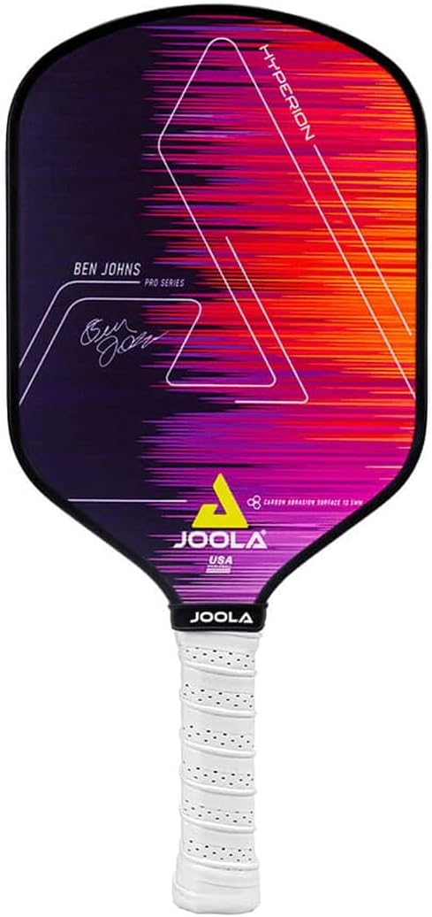 JOOLA Ben Johns Hyperion CAS Pickleball Paddle - Yüksek Kum ve Döndürme ile Karbon Aşınma Yüzeyi, Sure-Grip Uzatılmış Sap, Polipropilen Petek Çekirdekli Pickleball Paddle USAPA Onaylı