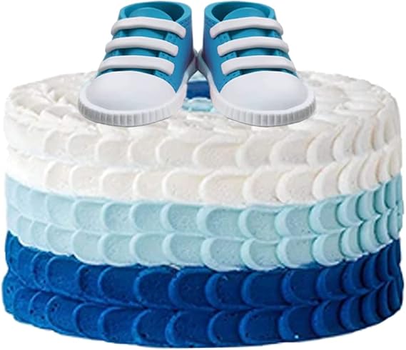 Blue Baby Shoes Cake Topper for Baby Shower