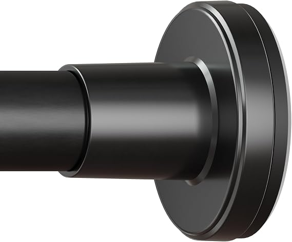 HYSEYY Heavy Duty Shower Curtain Rod,26-80inch Adjustable Tension Rod Black