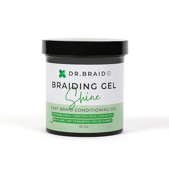 Professional Braiding Conditioning Plus | Extreme Hold | Non-Flaking | Protein Rich | Argan Oil | Shinning Gel 16 oz