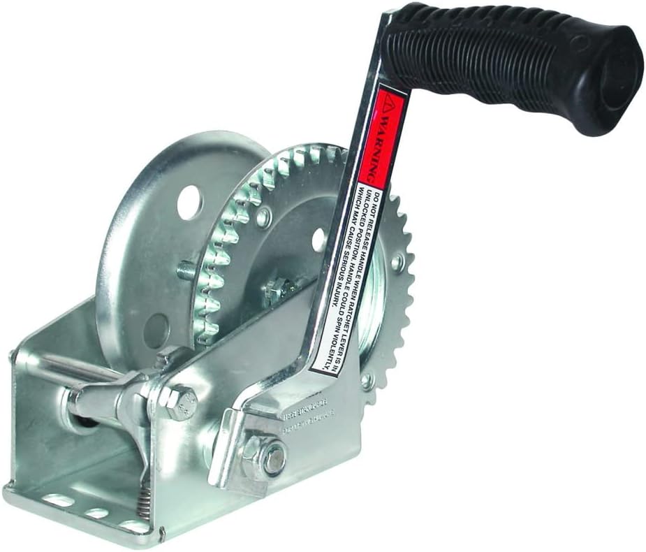 JIF Marine 800lbs/360kg Trailer Winch 3:1 Ratio 6" Handle with Strap