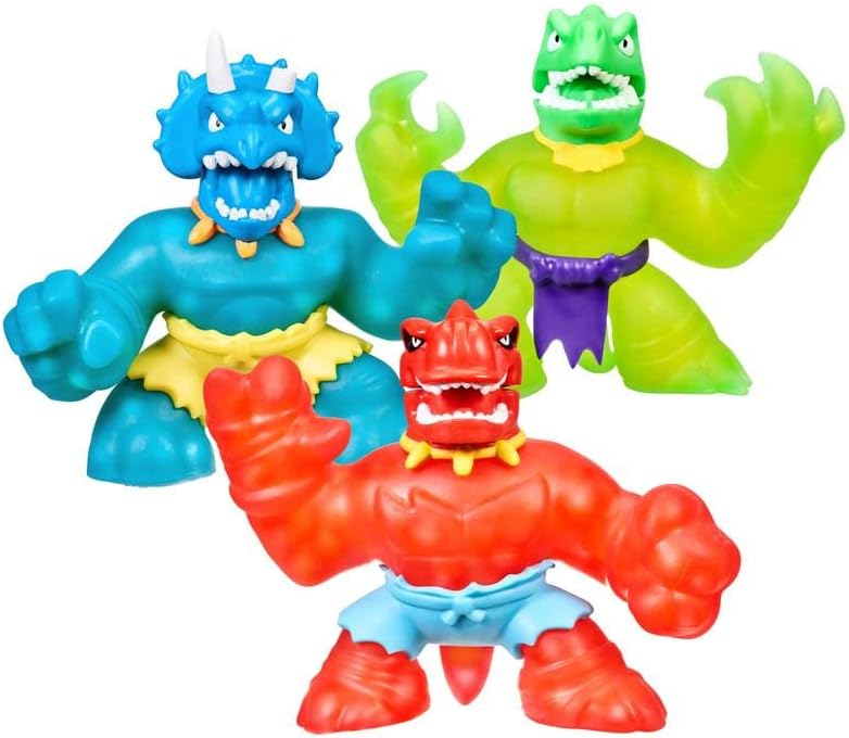 Goo Jit Zu Heroes of Goo Jit Zu Dino Power Mega 3 Pack Chomp Attack, MOY41257
