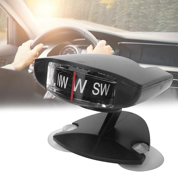 Car Compass Dashboard, Suction Cup Navigation Marine Compass Auto Interior Accessories for Car Boat Truck