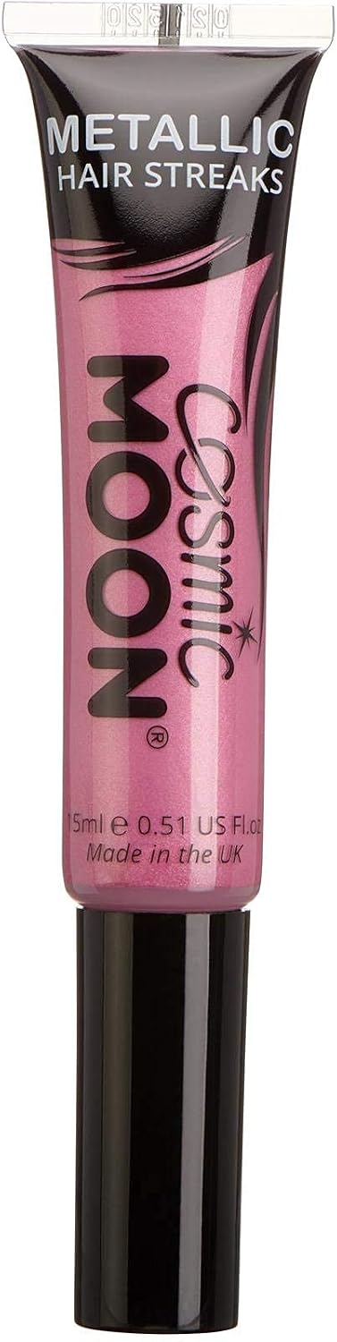 Metallic Hair Colour Streaks | Cosmic Moon 15ml - Pink | Temorary Wash Out Hair Dye