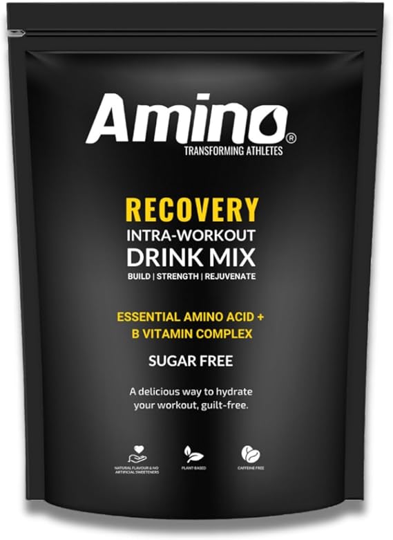 Amino Recovery - EAA & BCAA Intra Workout Powder - 7000mg EAA Amino Acid Recovery Drink & BCAA Powder - Protect Muscle & Aid Recovery - Sugar Free & Vegan (Cloudy Lemon, 66 Servings)