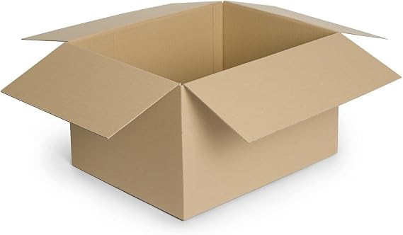 Pack of 30 Folding Cardboard Boxes 600 x 500 x 300 mm E-commerce Cardboard Single Corrugated 400 g Brown Cardboard Packaging Postal Box Shipping Box Parcels
