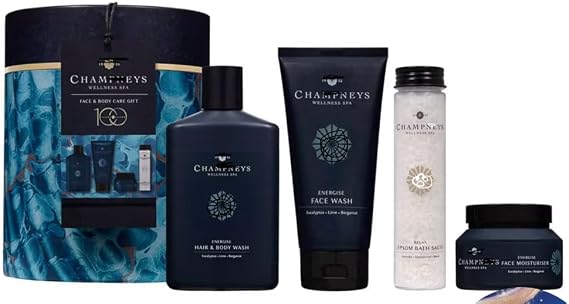 Champ neys Body Care Kit - Energise face wash, face moisturiser, face wash, bath salts