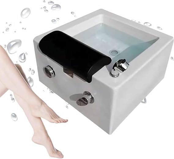 Portable Foot Spa Bathtub,Pedicure Foot Spa,Pedicure Bowl,Foot Bath,feet spa tub,Acrylic Pedicure Chair Shampoo Sink, Sink Spa Foot Shower Wash Salon, Massage Foot,A