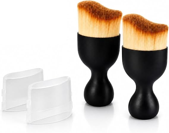2Pcs Car Cleaning Brush with Cover, Car Interior Dust Sweeping Soft Brush