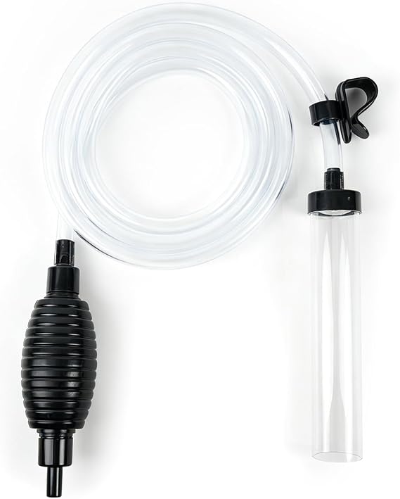 Siphon Hose Fish Tank Cleaner, Aquarium Water Changer, Gravel Vacuum for Aquarium Sand & Gravel Premium Designed for Superior Cleaning Performance, Safer Material, Battery-Free Design (5FT)