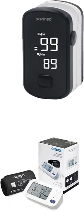 Omron M6 Hem-7360-E Dijital Koldan Tansiyon Aleti + Skormed Bm1000E Parmak Tipi Pulse Oksimetre