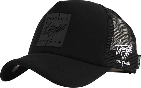 Flipper Thuglife Trucker Hat Snapback Mesh Baseball Cap with 3D Rubber Logo Patch, Adjustable for Men & Women
