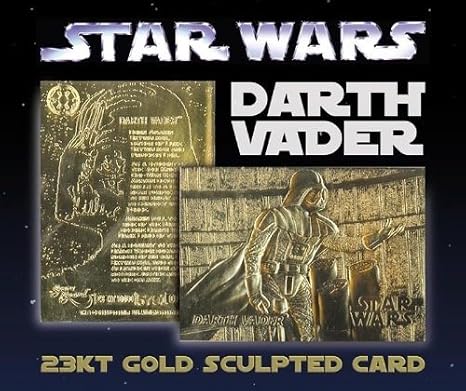Star Wars Darth Vader 23KT Gold Card Sculptured NM-MT Limited Edition #/10,000