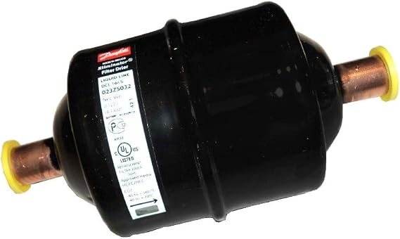 Danfoss 023Z5033 5/8in Liquid Line Refrigerant AC Filter Drier hvac refrigeration ODF 10.4-15.6tons Unidirectional 6-5/16in Long 3-1/8in Wide DCL 165S
