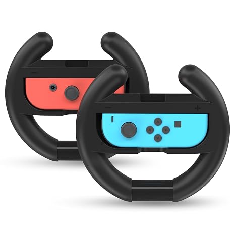 NALENSY Switch Steering Wheel for Nintendo Switch Mario Kart Wheel Controller,Steering Wheel for Nintendo Switch OLED JoyCon with 2 Pack Switch1 Racing Wheel,Switch1 Wheel Mario Kart 8 Deluxe