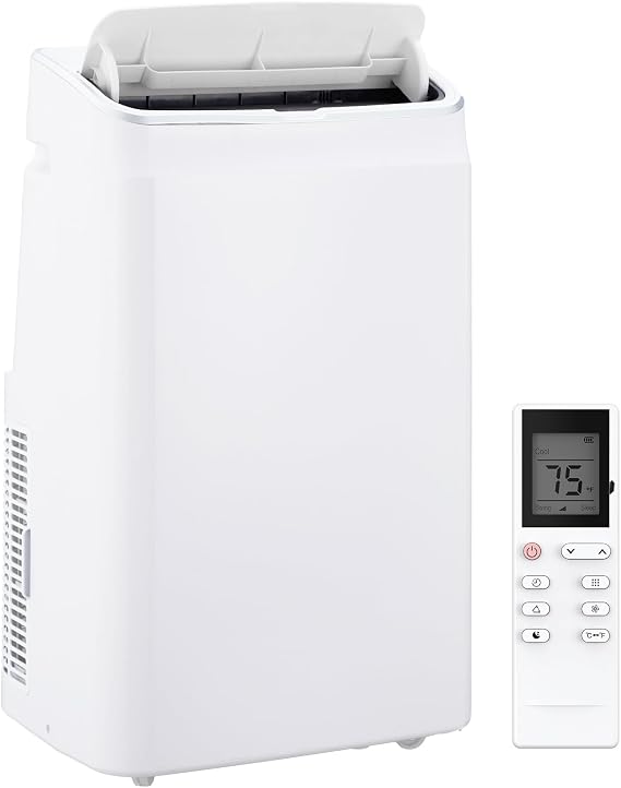14000 BTU Portable Air Conditioners with Remote Control, 3-in-1 Free Standing Cooling AC Unit with Fan & Dehumidifier, Cools Room up to 750 sq.ft, Smart/Sleep Mode, 3 Speed, Auto Swing, 24H Timer
