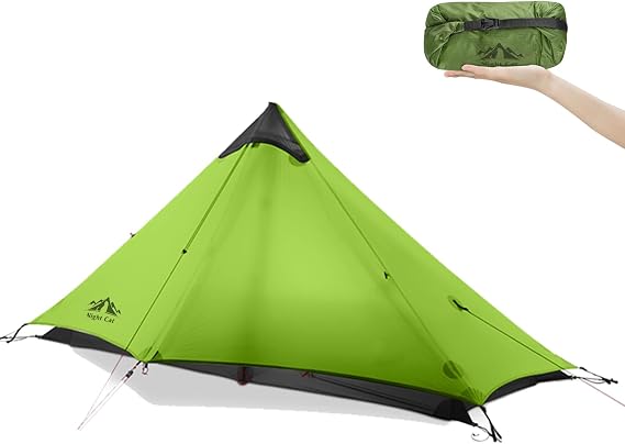 Night Cat Backpacking Tent 1 Person: Ultralight Camping Tent Waterproof Portable 1 Man Tent Trekking Hiking Outdoor