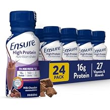 Ensure High Protein Milk Chocolate Nutrition Shake, Ready to Drink, 16g Protein and 27 Vitamins and Minerals, 8 fl oz, 24 Pack