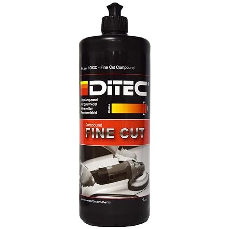 DITEC Marine/RV Fine Cut Compound, Gelcoat and Paint Cutting Compound for Glossy Surfaces and Light Scratch Removal