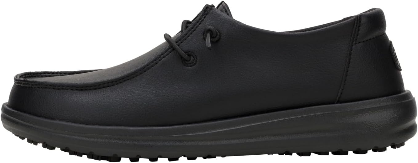 HEYDUDE Women's Wendy Work CE Slip On Loafers | Water Repellent Work Shoe | Breathable Mesh Upper, Removable Comfort Foam Insole, Slip Resistant Outsole, ASTM F2892 Rated, Easy Wipe Clean, CE Certified
