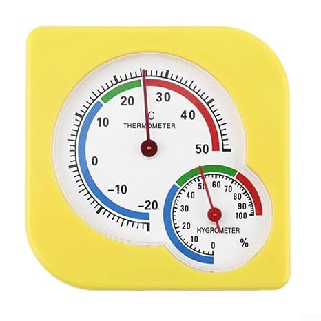 Monte Lua 2 in 1 Indoor Mini Analog Thermometer Analog, Room Thermometer Temperature and Humidity Meter for Room Air Conditioning