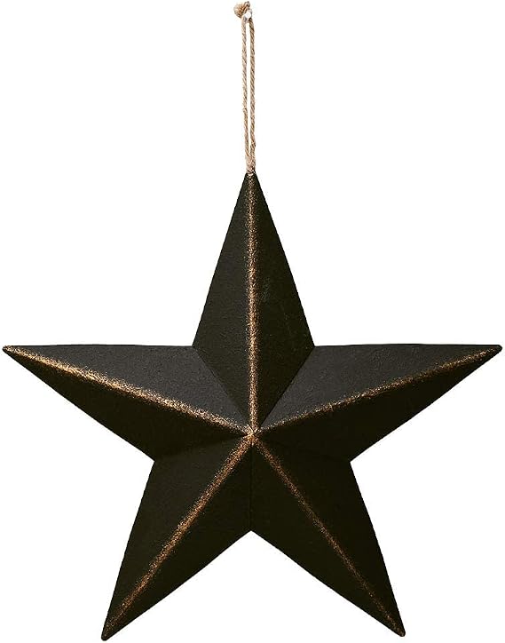 Barn Star Wall Decor Outdoor Patriotic Decoration Hanging Black Metal Stars