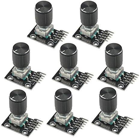 WMYCONGCONG 8pcs KY-040 360 Degree Rotary Encoder Module with Button Cap for Arduino Micro Controller Use