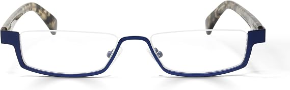 eyebobs - Peek Performer | Premium Reading Glasses for Men and Women | Half Rim Frame