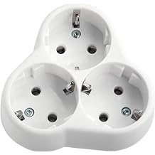 Glaswen Daisy 3-Piece Grounded Multi Group Socket Duplication Triple Plug Pyriz
