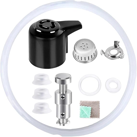 Replacement Parts for Instant Pot Duo 5, 6 Quart Qt IP-DUO50 IP-DUO6 with Sealing Ring Steam Release Valve Float Valve Float Valve Gaskets Anti-Clog Shield Anti-Clog Shield Bracket