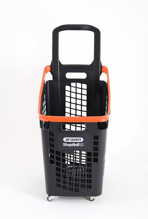 Wheeled Market Cart (Wheeled Shopping Cart) 65 L Orange