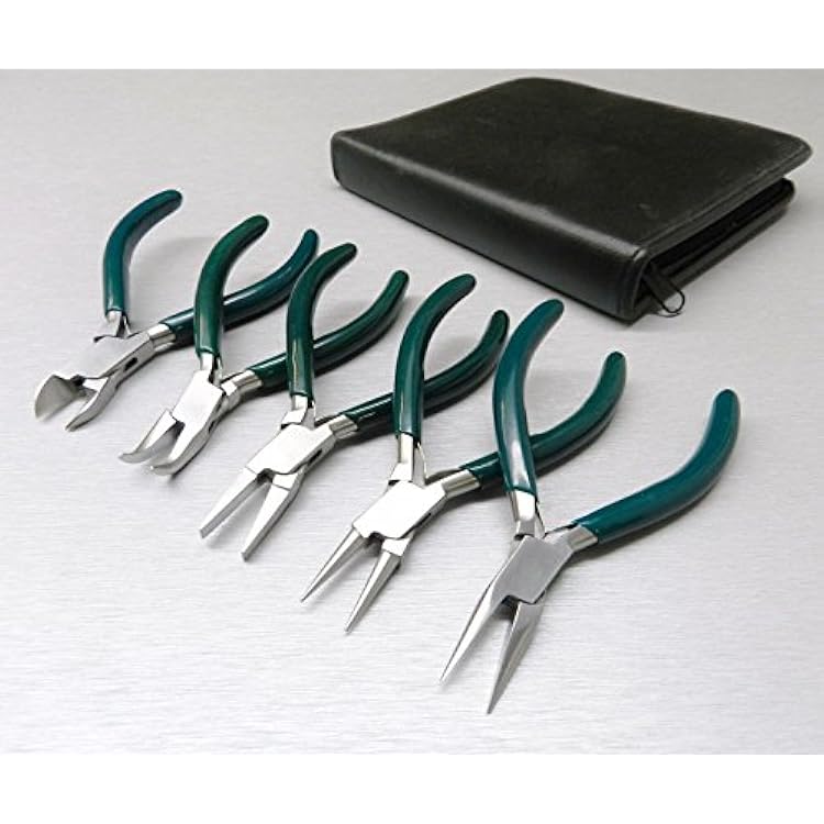 5 Pc Jewelers Pliers Set Jewelry Making Beading Wire Wrapping Hobby 5 PLIER KIT By JTS