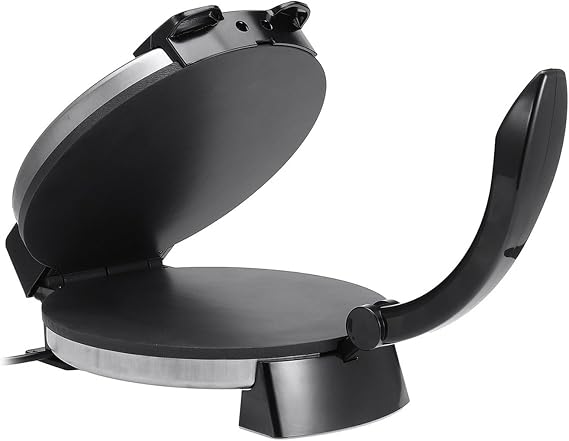 12 Inch Electric Roti Maker, 1500W Automatic Chapati Tortilla Machine with Double Sided Heating and Adjustable Temperature Control