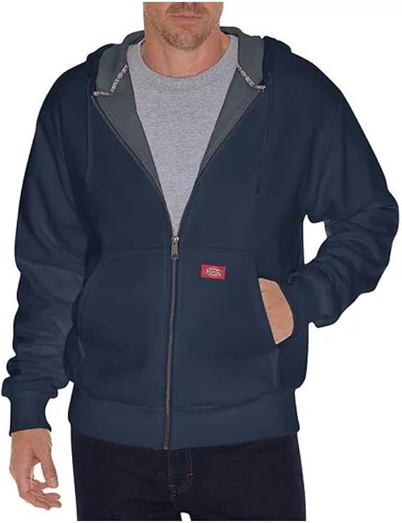 Dickies mens Thermal Lined Full-zip Fleece Hoodie With Dwr