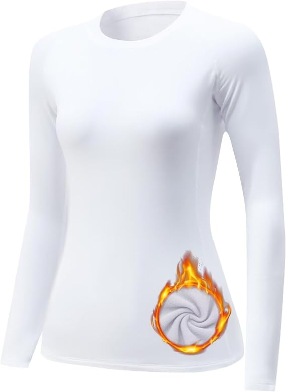 Women's Thermal Tops Athletic Base Layer Long Sleeve Undershirt