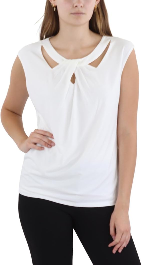 Kasper Women's Criss Cross Knit Top