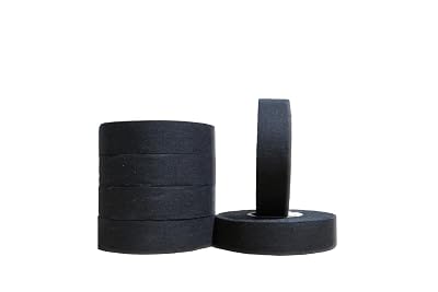Mylec Black Sports Tape 6 Pack, Quality Adhesive, Durable, Breathable Cotton Material, 1 Inch x 10 Yards, Perfect Hockey Stick Tape
