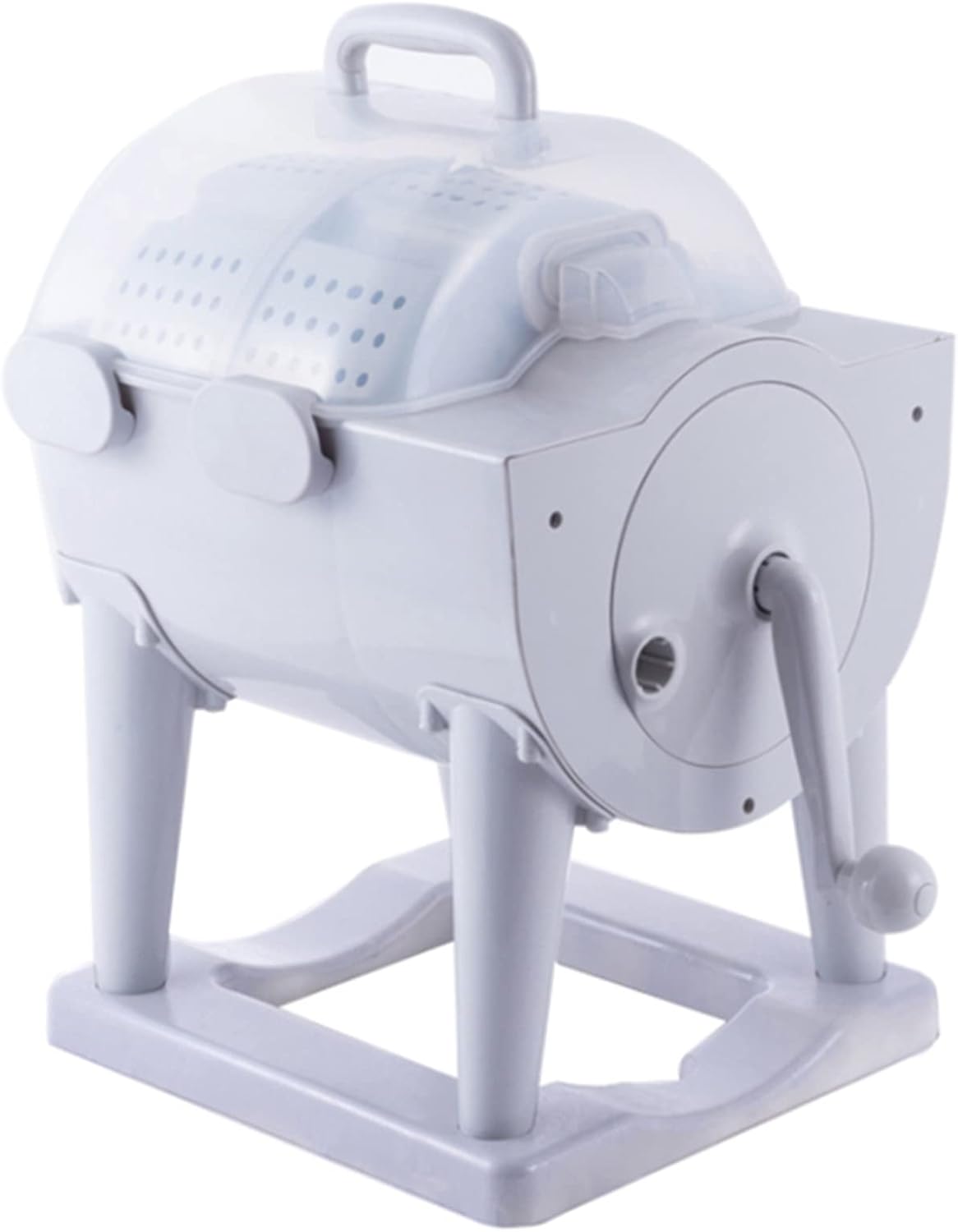 Mini Manual Washing Machine Non-electric Dryer, Portable Clothes Underwear Sock Washer Compact Hand Powered Laundry Spinner, with Spin Dry and Drainage Pipe, For RVsCampingTravelingEmergency