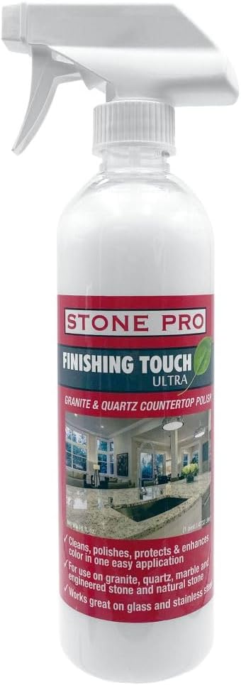 Stone Pro, Stone Spray Polish & Cleaner, Finishing Touch For Countertops Only | Easy spray-and-wipe formula for routine cleaning and maintenance of natural stone countertop surfaces