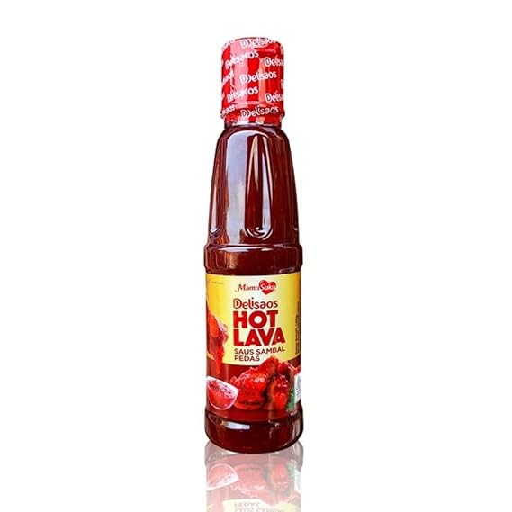 Mama Suka Delisaos series, Hot Lava Saus Sambal Pedas, Chili Sauce, 130ml (Pack of 1)