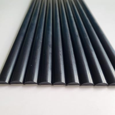 Tile Trim Peel and Stick for Backsplash Black 10-Pack, 12 L x 0.5 W X 0.25 H as Liner; Edge, Listello; Border for PVC Vinyl Tile, 3D Tile, Metal Tile, Decals, Mirrors